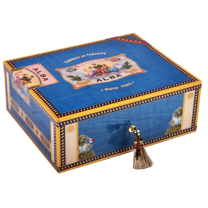 Elie Bleu Alba Humidor Blue – 75 Cigars